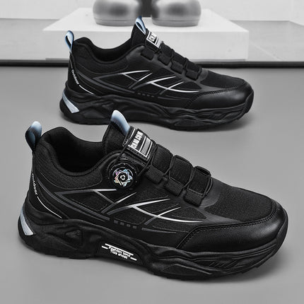 Cross-Border Large Size Summer New Men's Sports Shoes for Fitness and Outdoor Activities, Breathable with Rotating Buckle and Stylish Mesh Design