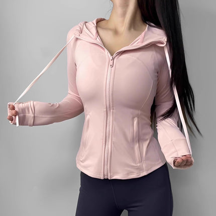 Lulu Same Yoga Clothing Women's Defina Top Fitness Jacket Spring Sports Jacket Scrub Hooded Sun Protection Clothing