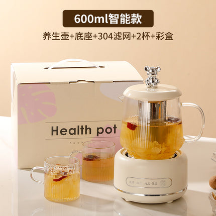 Health pot household multi-functional full glass tea cooker kettle small office flower teapot insulation electric Cup