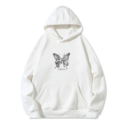 High-end Men's and Women's Long-sleeved Ins Style Top Special Couple Clothing Autumn and Winter fleece-lined Hooded Sweat Fashion Brand Class Clothes