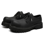 QL1026 black leather shoes size / 38
