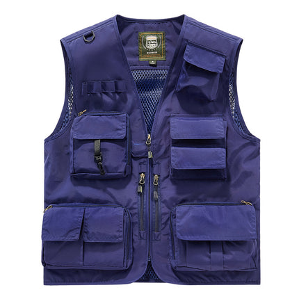 A minimum order work uniform vest custom logo emergency management communication security personnel tooling vest printing