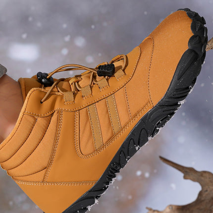 Five-Finger Cotton Shoes, Cold-Proof and Fleece-Lined Snow Boots, Outdoor Cycling Snow Boots, Winter Cotton Shoes, Waterproof Cotton Shoes, Mountaineering Cotton Shoes