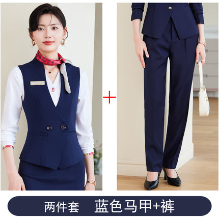 Hotel Front Desk Vest Professional suit Female Temperament Business Western Restaurant Waiter Tooling Head Waiter Manager Work Clothes
