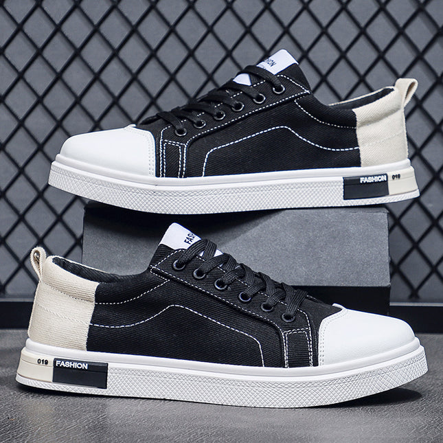 Spring New Men's Korean Style Canvas Shoes Fashion Trendy Casual Board Shoes Low Breathable Student Sports Shoes for Men