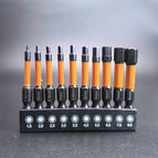 10-piece set of 50 long hexagonal (metric) orange ring ziplock bags