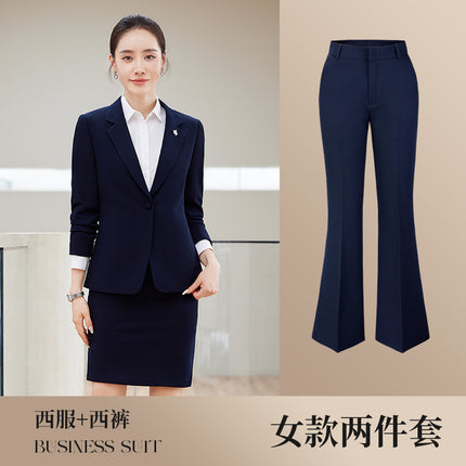 High-end men's and women's same style professional attire autumn and winter suit suit executive business interview formal attire front desk manager work clothes