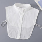 White stand collar (jacquard aa)