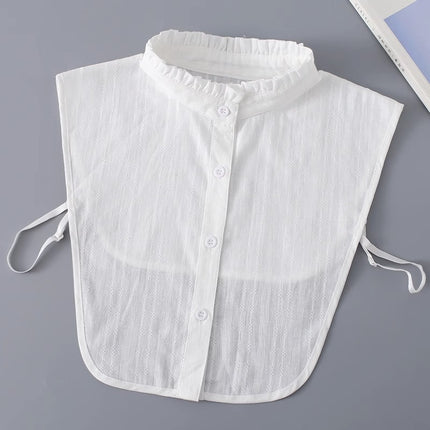 Cotton Brushed Plaid Winter Sweater Fake Collar Collar Protector Unisex Shirt Collar Fashionable Versatile Fake Collar