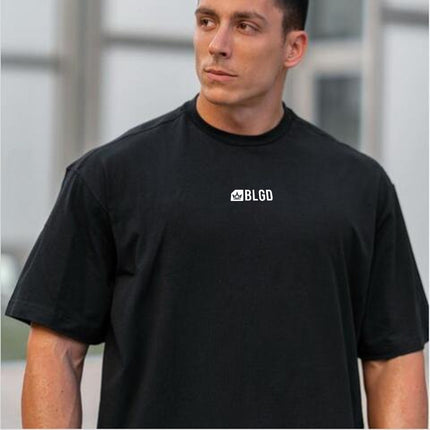 New Arrival Muscle Fitness Brothers Sports Short-sleeved Men's Summer Round Neck Loose Large Size Casual Running Training T-shirt