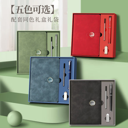 Business Notebook Gift Box Set, Notepad with Insulated Cup, Souvenir Gift, Customizable Logo, Simple Gift Box Packaging