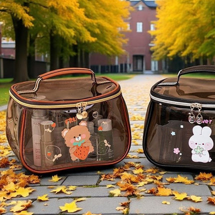 Cross-border Hot Selling PVC Large Capacity Transparent Toiletry Bag Cosmetic Storage Bag Waterproof Portable Cosmetic Storage Cosmetic Bag