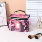 Transparent apple bag with label-pink