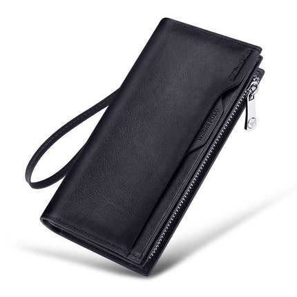 King Paul Wallet Men's Long Men's Wallet Anti-theft Brush Wallet Driver's License Bag Cowhide Large Capacity Wallet