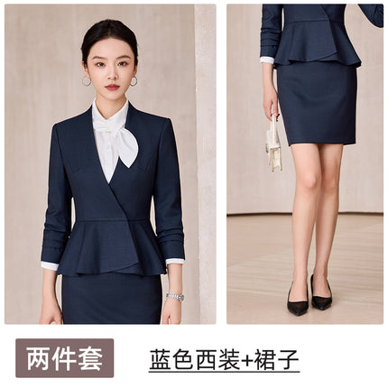Business Attire, Goddess Style, Long-Sleeved Beauty Salon Front Desk, Fashion Hotel Manager, Sales Department, Jewelry Store Work Clothes