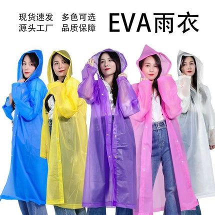 Eva Raincoat Thickeneded Full-Body All-In-One Portable Outdoor Raincoat for Men and Women, Reusable and Environmentally Friendly Material