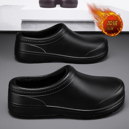 [Cross-Border] Chef's Shoes Are Non-Slip, Warm and Velvet, Restaurant and Hotel Waiters Are Cold-Proof, Waterproof, Lightweight Home Rain Boots
