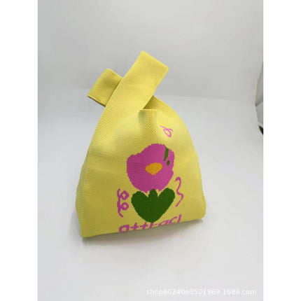 110g Baby Birthday Gift Bag Holiday Knitted Gift Bag Kidsren's First Birthday Party Handbag Gift Knitted Bag