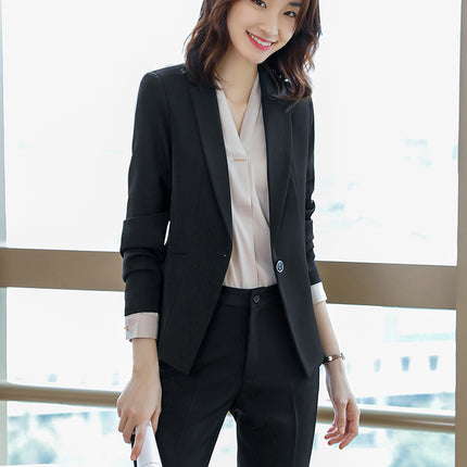 Professional Vest Set Hotel Catering Front Desk Cashier Waiter High-end Temperament Work Dress Dress Autumn and Winter
