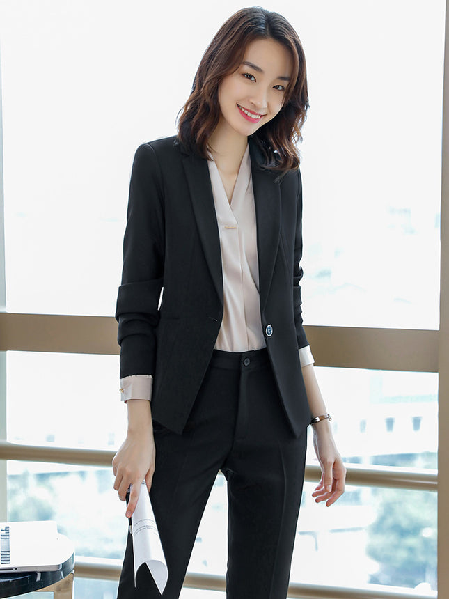 Professional Vest Set Hotel Catering Front Desk Cashier Waiter High-end Temperament Work Dress Dress Autumn and Winter