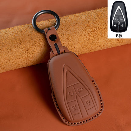 Suitable for Changan head layer cowhide key cover Escape cs75cs35cs55PLUS Auchan X5X7 UNI genuine leather