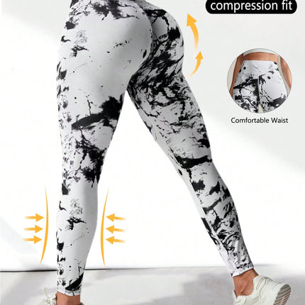 European and American Style Gold-Stamped Yoga Pants for Women, High-Waisted, Butt-Lifting, Sun-Protective, Sports Cropped Pants, Trendy Tight-Fitting Quick-Dry Training Fitness Pants