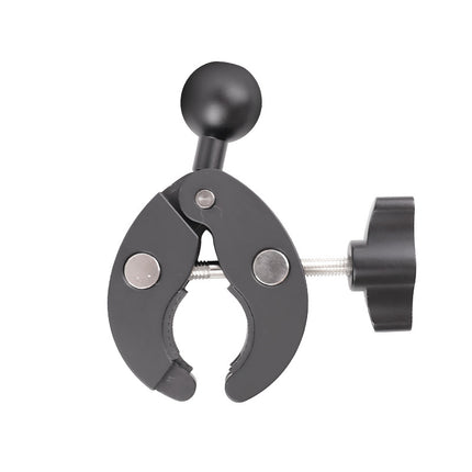 Action Camera Handlebar Bracket, Cycling Navigation Double-Head Clamp Bracket, Universal Ball Head Motorcycle Mobile Phone Holder