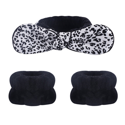 Amazon Plush Headband Wristband Set Face Washing Absorbent Headband Cartoon Cute Waterproof Hairband Wholesale