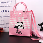 [light luxury and simple] squinting smiling panda (chongqing) pink (pink handbag)112102