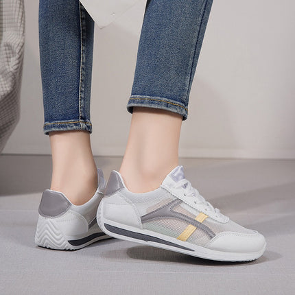 White Sneakers for Women, 2026 Summer New Korean Style Casual Shoes, Breathable Soft-Soled Mesh Lightweight Shoes, Women's Shoes