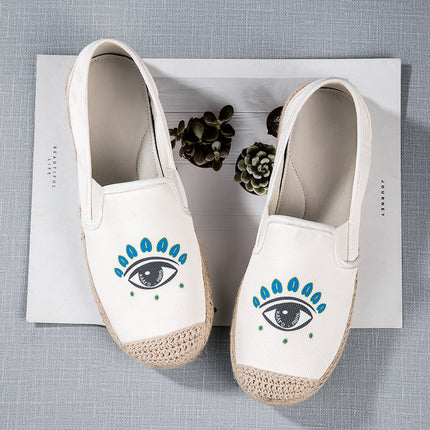 Fisherman Shoes Women's Summer 2024 New Leather Insole Casual Shoes Soft Sole Slip-on Old Beijing Cloth Shoes for Women