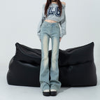 Nc61 retro matte blue extended pants / XS