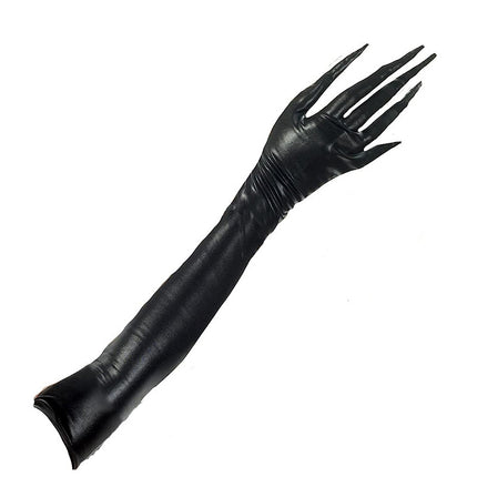 Patent leather long finger gloves high elastic European and American queen street dance nightclub taste temptation mirror pole dance factory wholesale