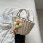 Niu flower bag colored thread
