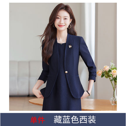 Business Dress Women's Suit 2024 New Autumn Thick Small Suit Elegant Work Clothes Suit Skirt dress