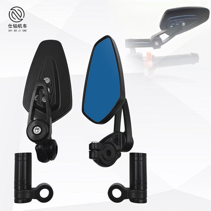 Motorcycle Off-Road Vehicle Modified Universal Folding Mirror Mount Reflective Mirror Cnc Aluminum Alloy Rearview Mirror