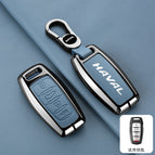 [haval a model 4-button speaker] double-sided leather with pebbled blue + b02 buckle