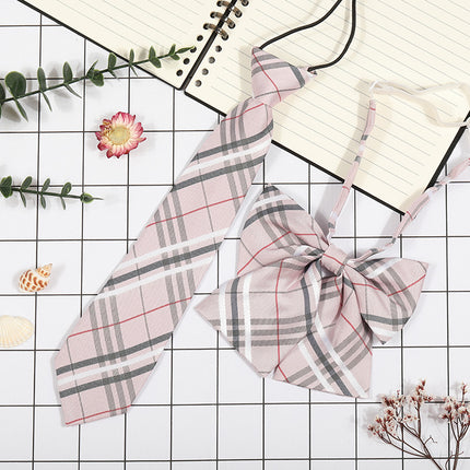 Japanese Plaid JK Tie Tie Set Women's College Style Graduation Photo Free Accessories Korean Style Bow Mariners Suit