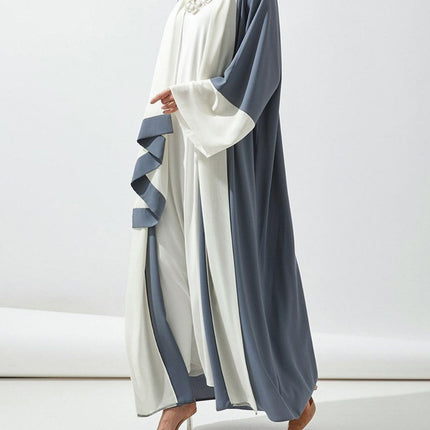 Mid-Length Dubai Clothing Sun-Protective Patchwork Cardigan Robe