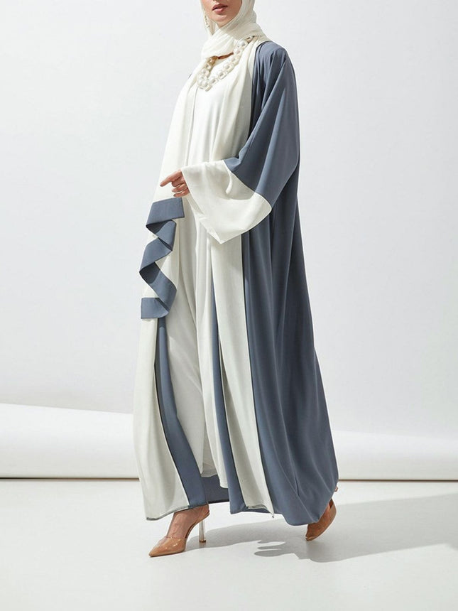Mid-Length Dubai Clothing Sun-Protective Patchwork Cardigan Robe