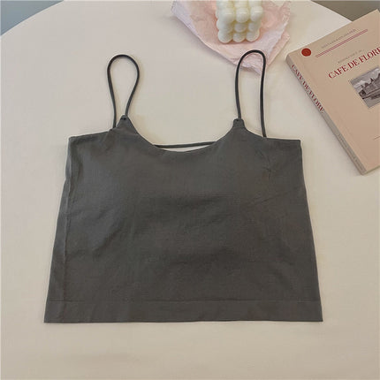 Ins Sexy Style Versatile Pure Color Camisole Women's Summer 2025 New Sexy Backless Slim Short Top