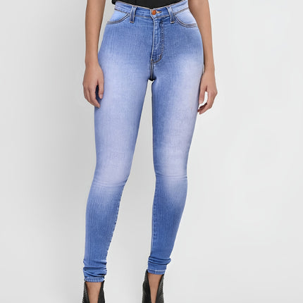 [High-Waisted |   Stretch] Light Blue High-Waisted Stretch