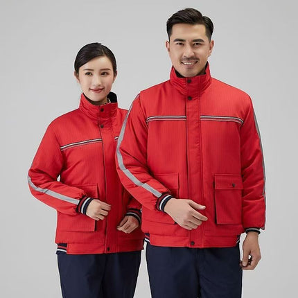 Winter Cotton Workwear Autumn and Winter Stain-Resistant Tops with Removable Lining Anti-Static Labor Protection Clothing Manufacturer Wholesale Workwear