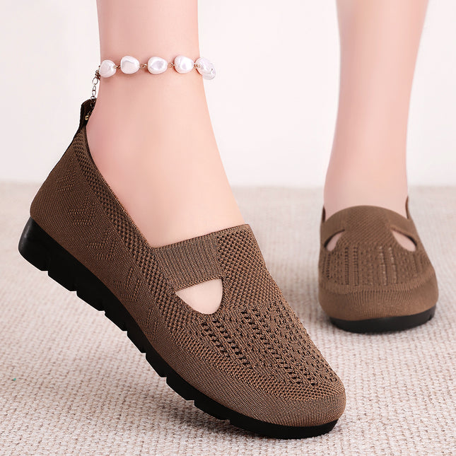Women's New Breathable Clogs Cross-Border Dropshipping Large Size Women's Shoes Slip-On Casual Comfortable Soft-Soled Mom Shoes