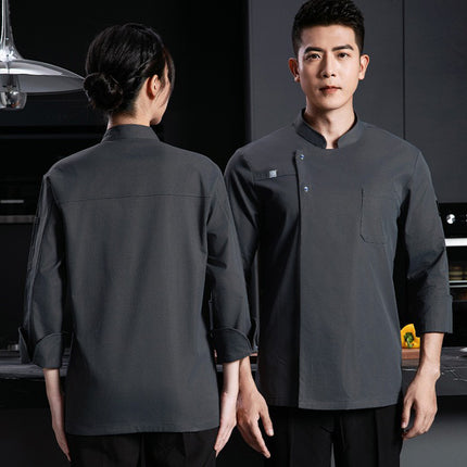 Stretch Quick-drying Summer Breathable Chef Work Clothes Short-sleeved Hotel High-end Men's Western Restaurant Baking Women's Clothes Long-sleeved