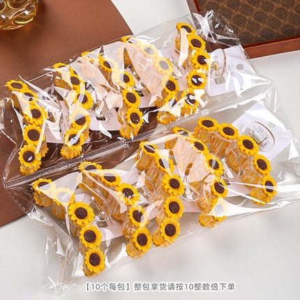 [Card Pack] Sweet Flower Clip Women's Back of Head Shark Clip Holiday Style Super Fairy Cherry Blossom Hair Clip Hair Accessory