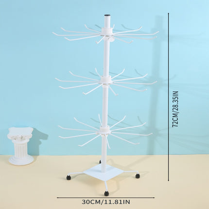 3-Layer Stall Rotating Rack Necklace Hanging Bead String Socks Hat Jewelry Rack Store Door Hanging Rack Display Rack