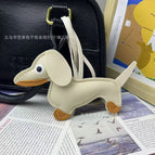 Beige dachshund pendant