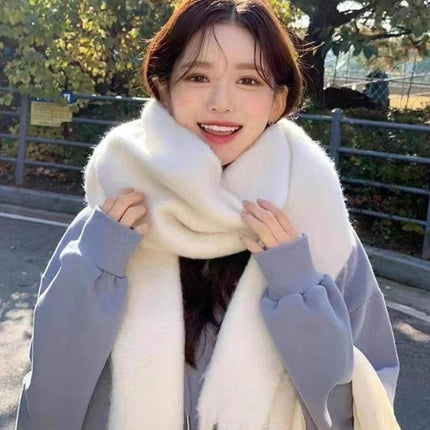Atmospheric Imitation Cashmere Plaid Scarf for Women in Winter Thickened Warm Scarf for Students Versatile Scarf Live Broadcast Hot Cross-Border