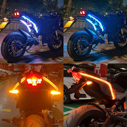 Source Spot Ultra-Thin Daytime Running Light Running Water Steering Light Strip Soft Silicone White Light Steering Yellow Light Start Scanning Model